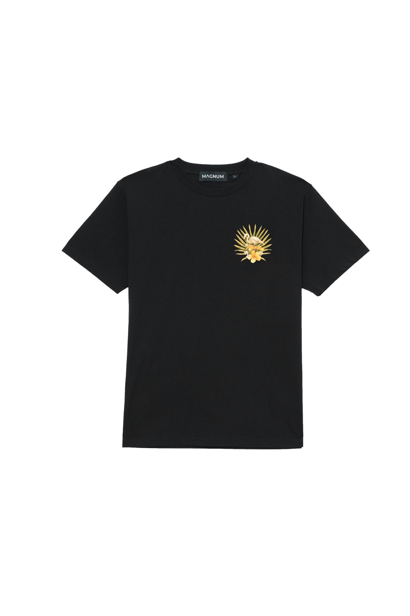 Magnum Man Cotton T-shirt Black with Athanasia print