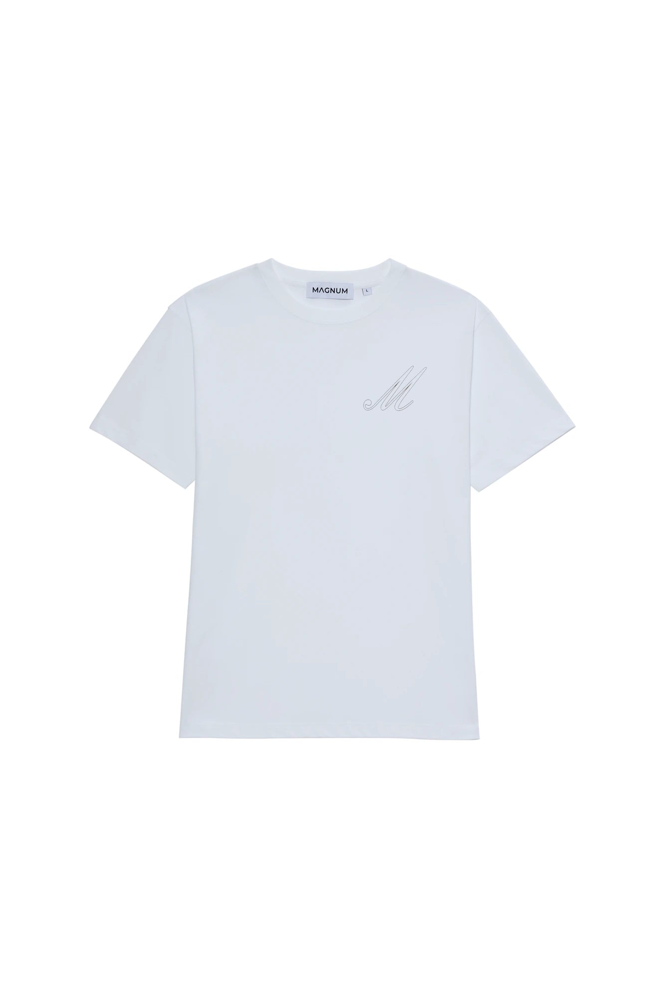 Magnum Man Cotton T-shirt White with Cactoid print front