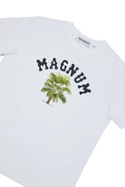 Magnum Man Cotton T-shirt White with Costa print