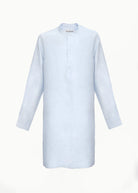 Bishop Collar Tunic Linen Shirt front