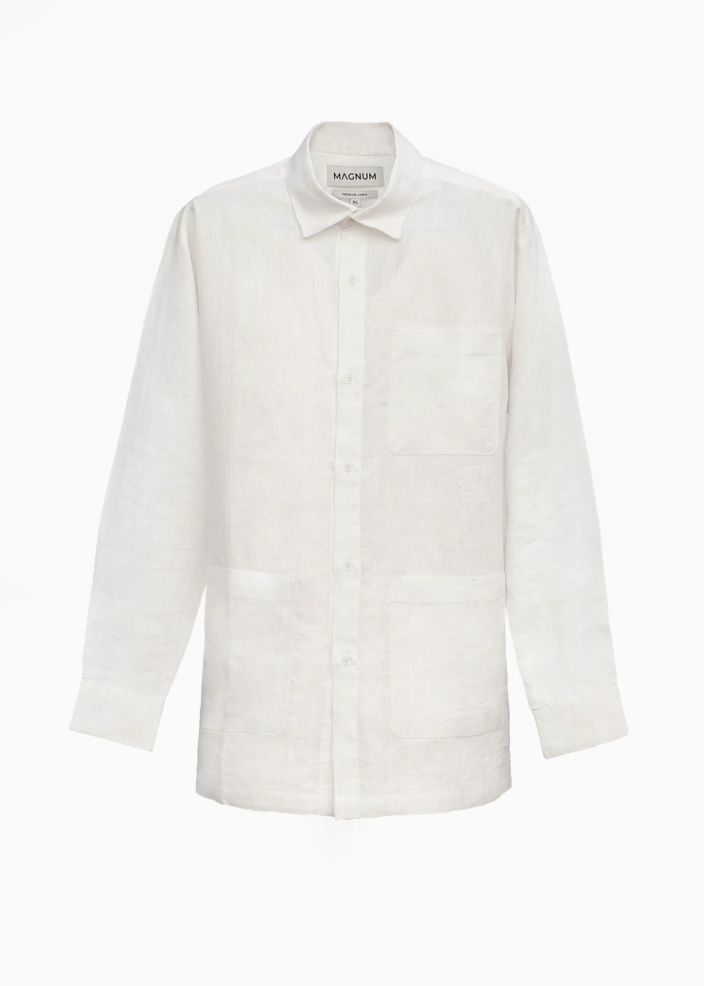 Triple Pocket Linen Shirt front