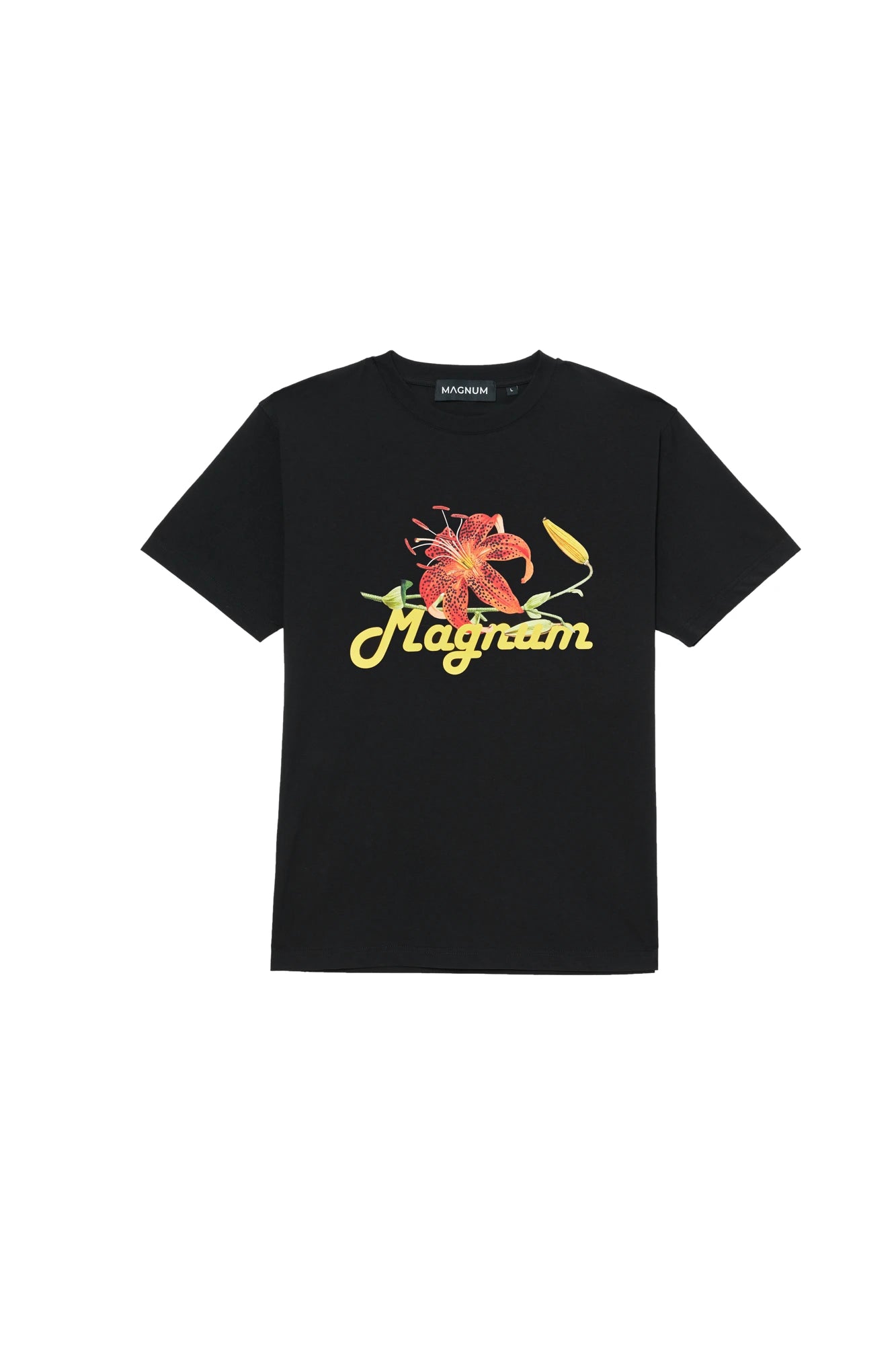 Magnum Man Cotton T-shirt White with Intrepid print front